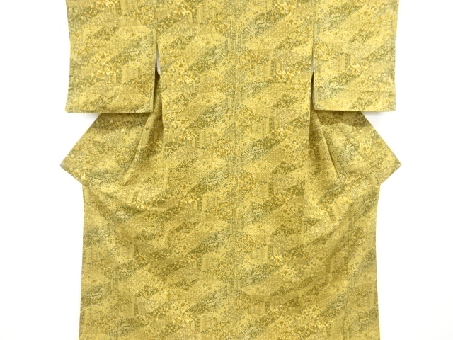 JAPANESE KIMONO / VINTAGE KIMONO / JODAI TSUMUGI / FLORAL SARASA